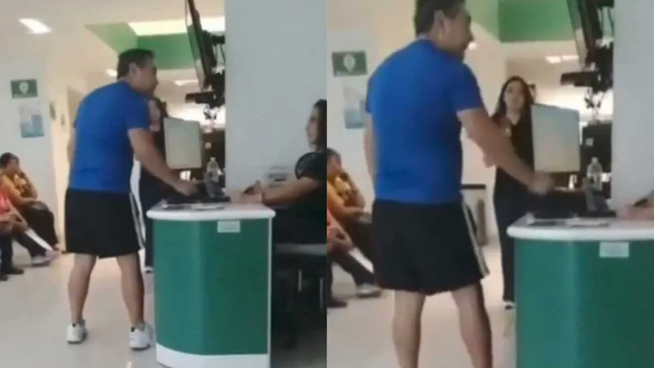 Un hombre fue grabado mientras amenazaba de muerte a una trabajadora del IMSS en San Luis Potosí.