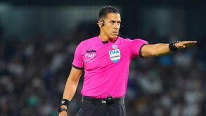 Daniel Quintero Huitrón en el partido de semifinal de vuelta entre Pumas y Pachuca.