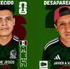 Imágenes similares al álbum del Mundial con el rostro de dos hombres desparecidos en Jalisco vistiendo la playera de la Selección Mexicana de fútbol