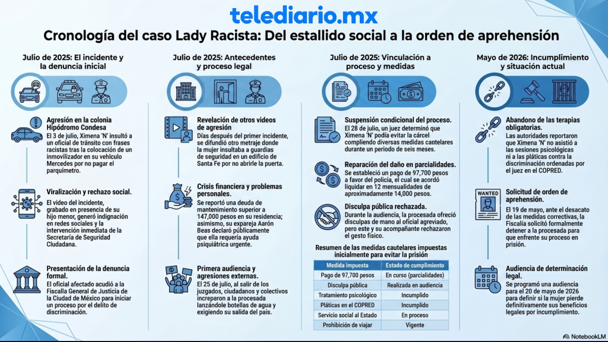 Infografía del caso de ‘Lady Racista’.