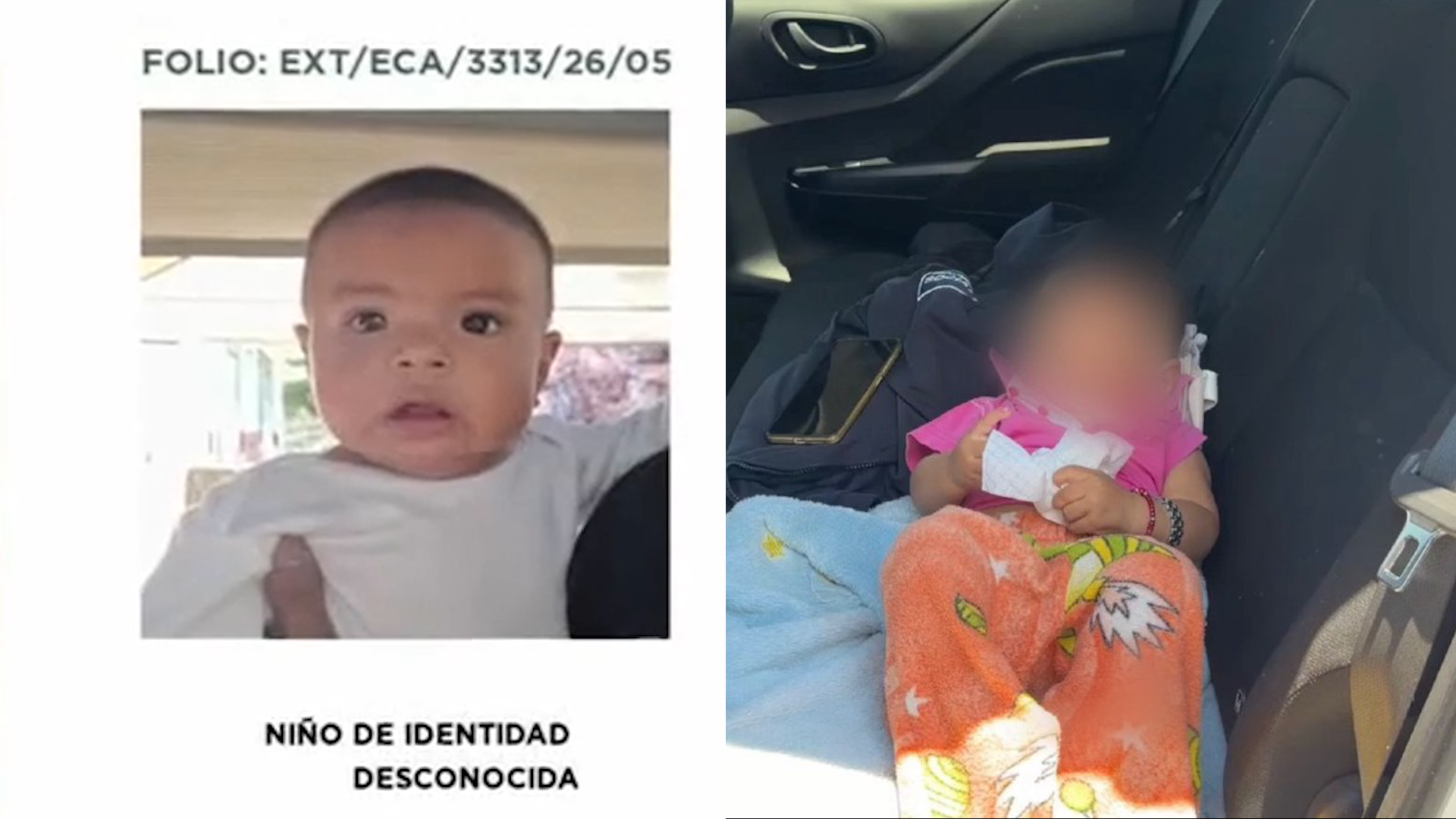 Autoridades del Edomex buscan a la familia de un bebé de 6 meses abandonado en un taxi en Ecatepec. El menor está bajo resguardo del DIF.