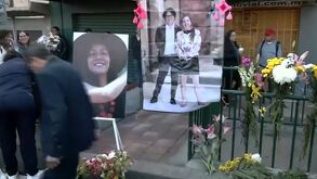 Homenaje a Ximena Guzmán y José Muñoz n calzada de Tlalpan tras un año de su asesinato