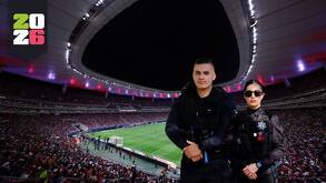 Policía en el Estadio Akron de Guadalajara