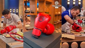 Guantes que usaron los participantes para cocinar en el desafío.