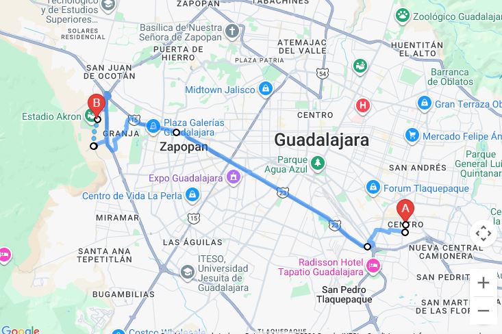 ¿Vas al Mundial? Conoce cómo llegar al Estadio Guadalajara desde Tlaquepaque en coche o transporte público. Tiempos, rutas y la mejor opción aquí.