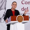 Claudia Sheinbaum en conferencia de prensa matutina este jueves 21 de mayo de 2026.
