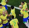 Neymar festejando en Qatar 2022, su último gol con la Selección de Brasil en una Copa del Mundo.