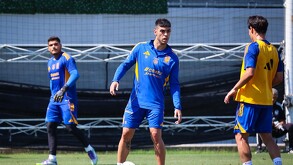 Juan Brunetta en entrenamiento con Tigres