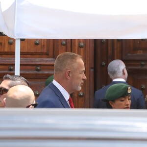 Llegada de Markwayne Mullin, secretario de Seguridad Nacional de Estados Unidos, a Palacio Nacional, en dónde sostendrá una reunión con Sheinbaum.