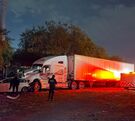 Accidente tráiler en Escobedo