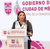 Clara Brugada en una conferencia de prensa