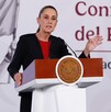 Claudia Sheinbaum en conferencia de prensa matutina este jueves 21 de mayo de 2026.