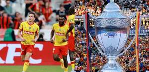 Florian Thauvin festejando el gol de Lens en la Final de la Copa de Francia 2026.