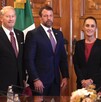 Llegada de Markwayne Mullin, secretario de Seguridad Nacional de Estados Unidos, a Palacio Nacional, en dónde sostendrá una reunión con Sheinbaum.