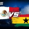 México y Ghana se enfrentan en el Estadio Cuauhtémoc en Puebla