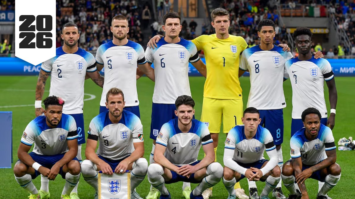 Selección de Inglaterra previo a un partido.