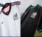 Tres ediciones del uniforme de la Selección Mexicana