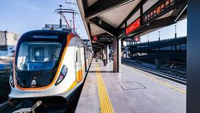 El tren ligero de la Línea 4 en una de las estaciones que conecta distintos municipios de Guadalajara