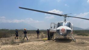 PC rescate a hombre en helicoptero en Cerro de la Mota