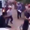 Pelea entre varias personas en el municipio de Hueyapan, Puebla.
