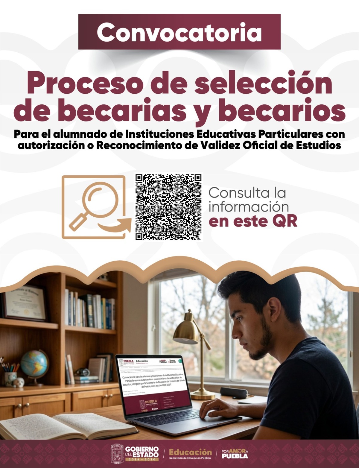 Comunicado para becas en escuelas particulares de Puebla