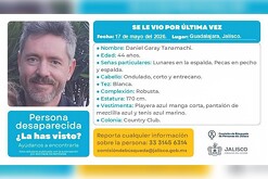 Ficha de búsqueda en Jalisco del empresario sinaloense Daniel  Garay Tanamachi con su foto y datos para su localización