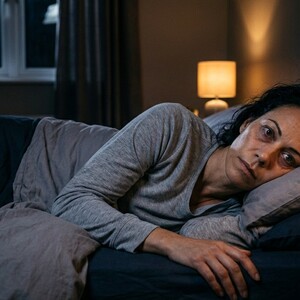 Señora padece de insomnio