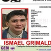 Ficha de búsqueda de Ismael Grimaldo Martínez, joven regio.