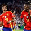 Lamine Yamal y Nico Williams celebrando un gol en la final de la Eurocopa 2026.