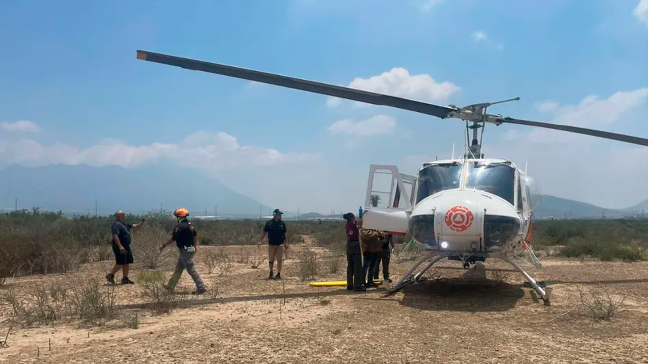 Un hombre de 56 años fue rescatado por aire tras sufrir una probable fractura en la pierna mientras se encontraba en el Cerro de la Mota.