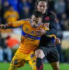 Sebastián Córdova en el partido de Tigres vs Toluca.