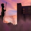 Glorieta la Minerva con atardecer
