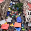 Plantón de la CNTE en calles del Centro histórico de la Ciudad de México.