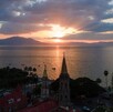 Lago de Chapala con atardecer