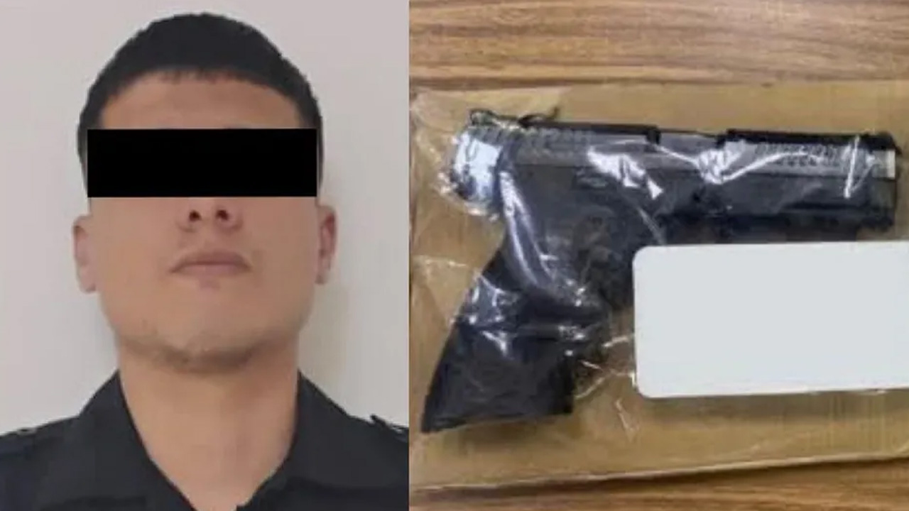 Un hombre identificado como presunto escolta fue detenido en Santiago, Nuevo León.