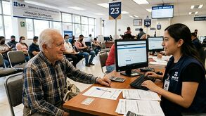 Persona jubilada declarando ante el SAT