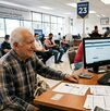 Persona jubilada declarando ante el SAT