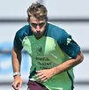 Santiago Giménez entrenando con la Selección Mexicana