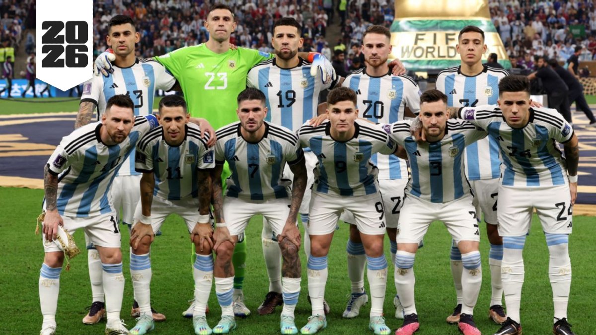 Jugadores de la Selección Argentina previo a la Final del Mundial de Qatar 2022.