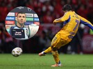 Ángel Correa cobrando el penal definitivo en la Final ante Toluca.