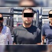 Tres inspectores de Guadalajara con los ojos censurados con un recuadro negro durante su detención