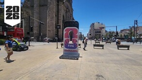 Una fotografía del centro de Guadalajara a unos días de que arranque la justa más importante para el fútbol