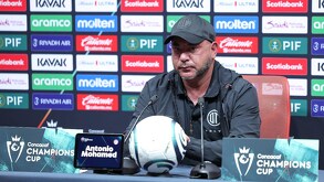 Antonio Mohamed en la conferencia de prensa de la Champions Cup.