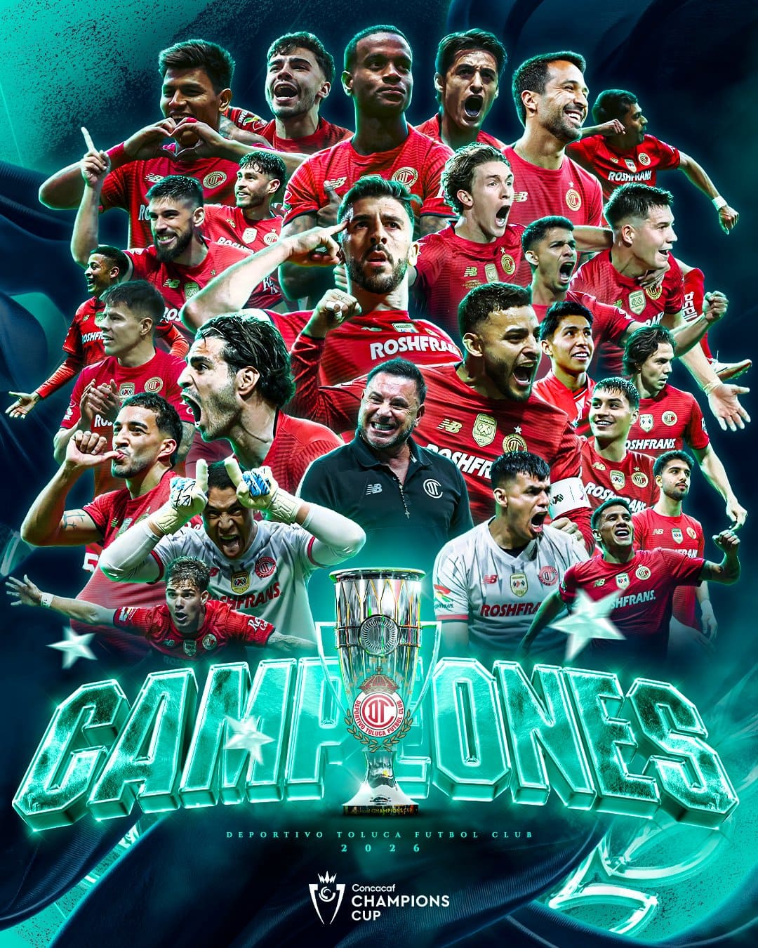 Toluca cosigue su tercer título de Conacaf Champions Cup en su historia.