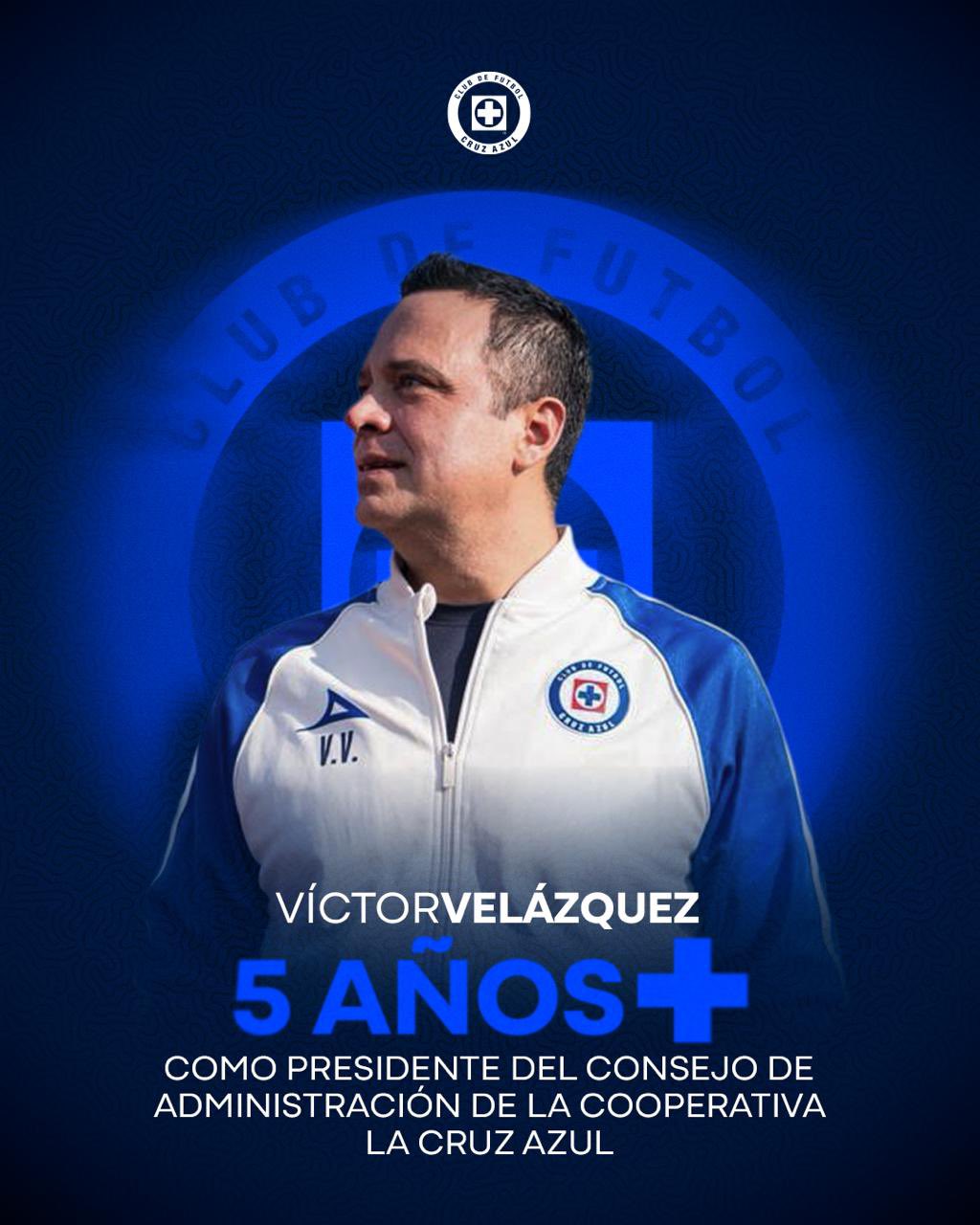 Victor Velázquez continúa al mando de la Cooperativa Cruz Azul.
