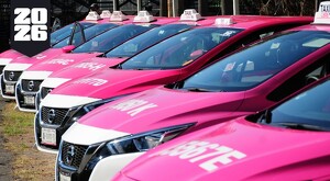 Hilera de taxis de CdMx
