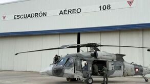 Helicóptero militar Black Hawk en Nuevo León