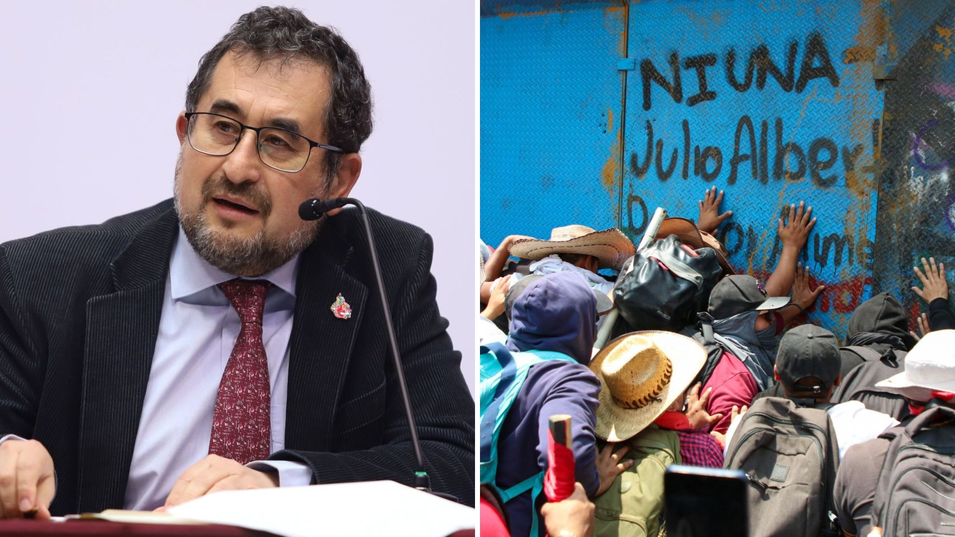 El Gobierno de la CdMx colocó vallas en el Zócalo para frenar el plantón de la CNTE. Reportan uso de coetones y policías despojados de sus radios.
