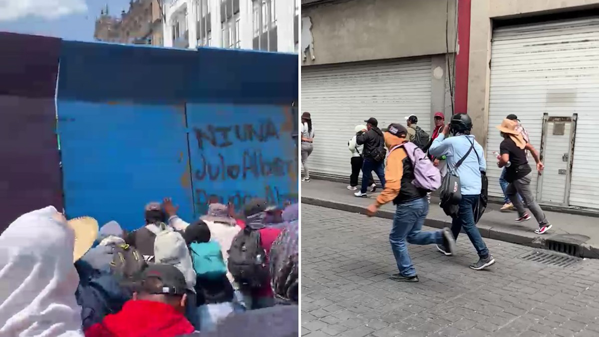 Integrantes de la CNTE se enfrentan a golpes con policías en avenidas de la CdMx hoy lunes 1 de junio. Reportan destrozos y heridos en la zona.
