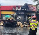 En el lugar se desplegaron de inmediato elementos de Bomberos-Nuevo León
